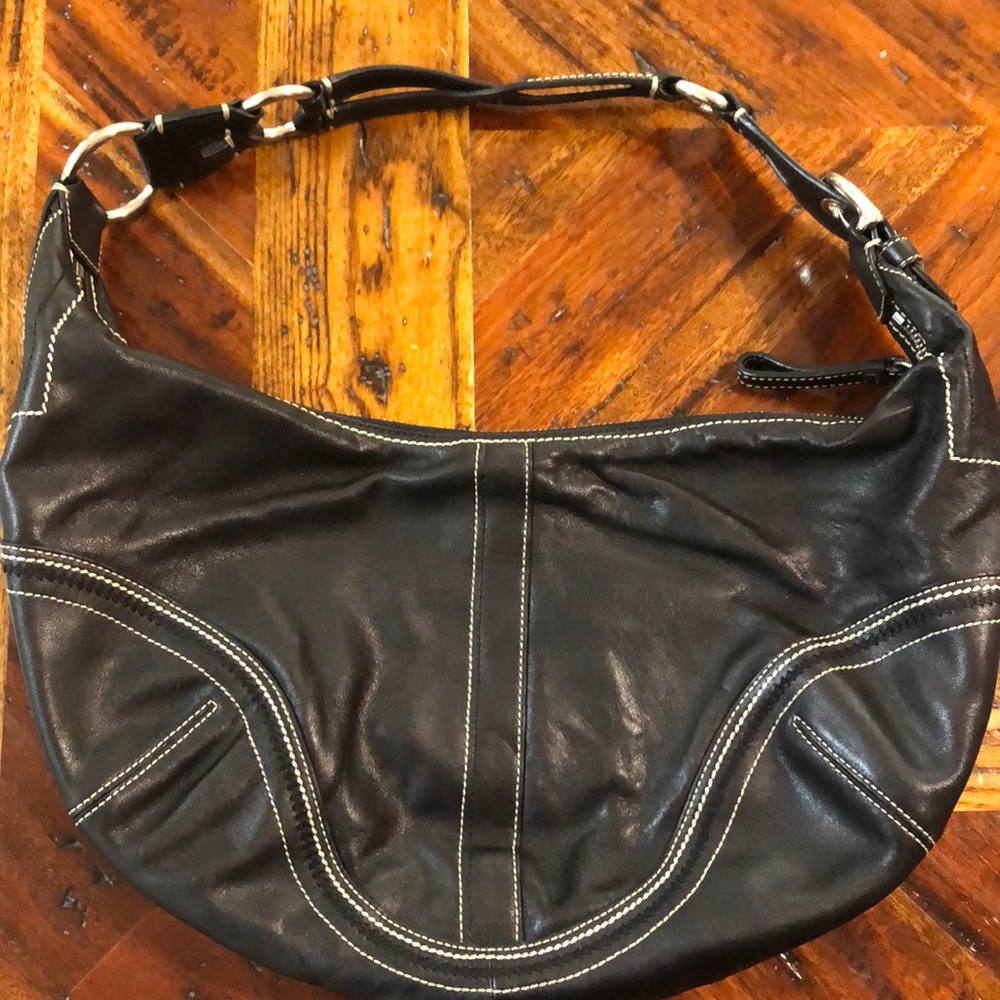 Coach Soho Braided Black Leather Hobo Bag